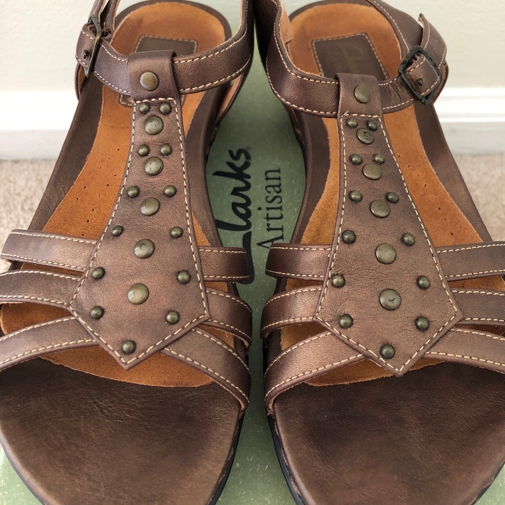 Clark’s Bellflower Sandal in Bronze, Size 5 1/2